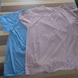 2 Pack Old Navy Athletic Short Sleeve Tees - Blue and Pink